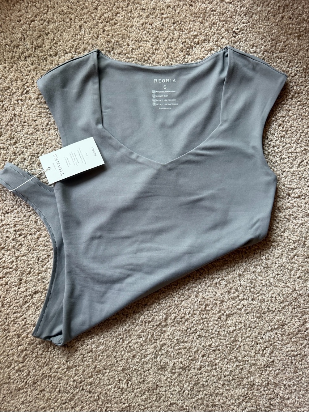 Reoria bodysuit in Soft Gray